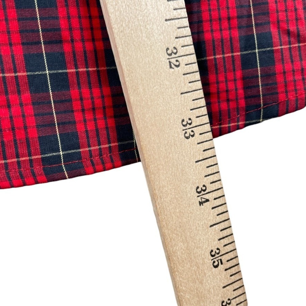 Venti Shirt Mens L Red Plaid Button Up Long Sleeve Cotton Casual Lightweight EUC - Picture 6 of 7